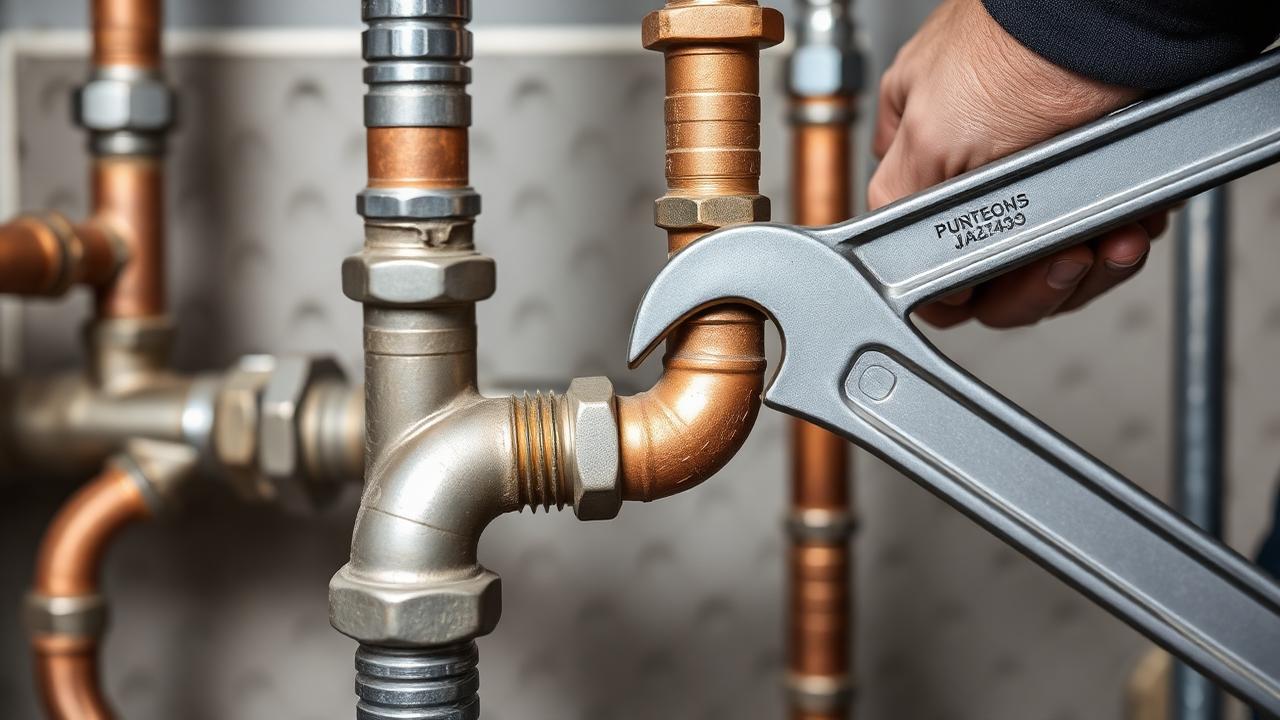 Local DPS plumber working on copper pipework in a Greater Manchester home